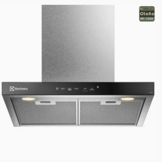Campana Cocina Extractora Electrolux Decorativa Pared 60cm Timer y Panel Touch CE6TF Inox