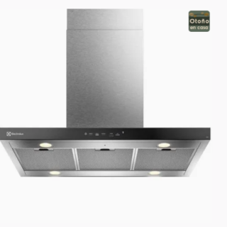 Campana Cocina Extractora Electrolux Decorativa Isla 90cm Timer y Panel Touch CE9IF Inox