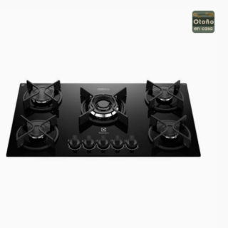 Encimera a Gas 5 Platos Electrolux Experience Tecnología de Cocción Precisa KE5GC Negra
