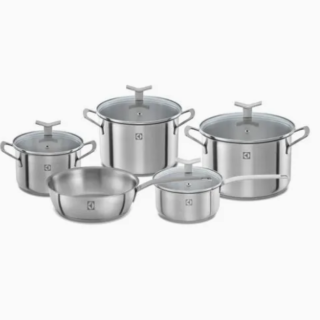 Juego de Ollas Acero Inoxidable Electrolux
